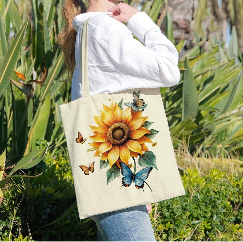 ANNA QUEEN Cat Tote Bag Shoulder Bag Handle Bag for Gym Yoga Picnic Beach Kitchen Reusable - Image 2